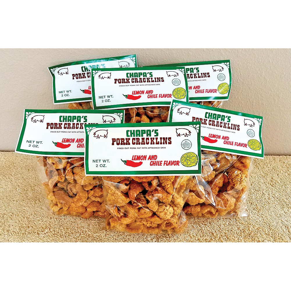 4055 Fried Pork Skin, Chile and Lemon, 3 oz