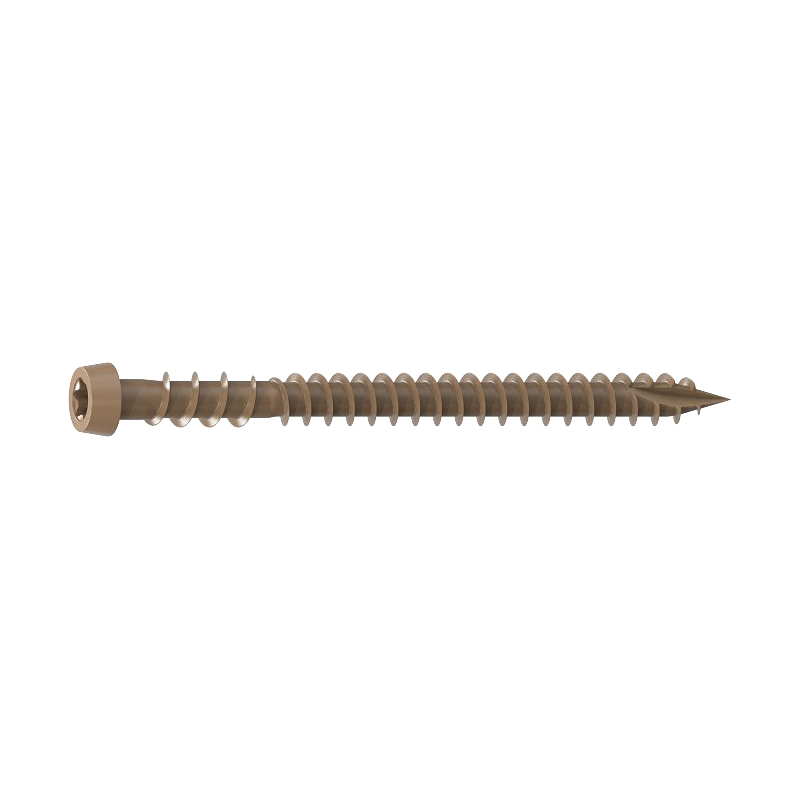 0395070 Deck Screw, #10 Thread, 2-1/2 in L, Coarse Thread, Flat Head, Star Drive, Type 99 Double Slash Point, 1000