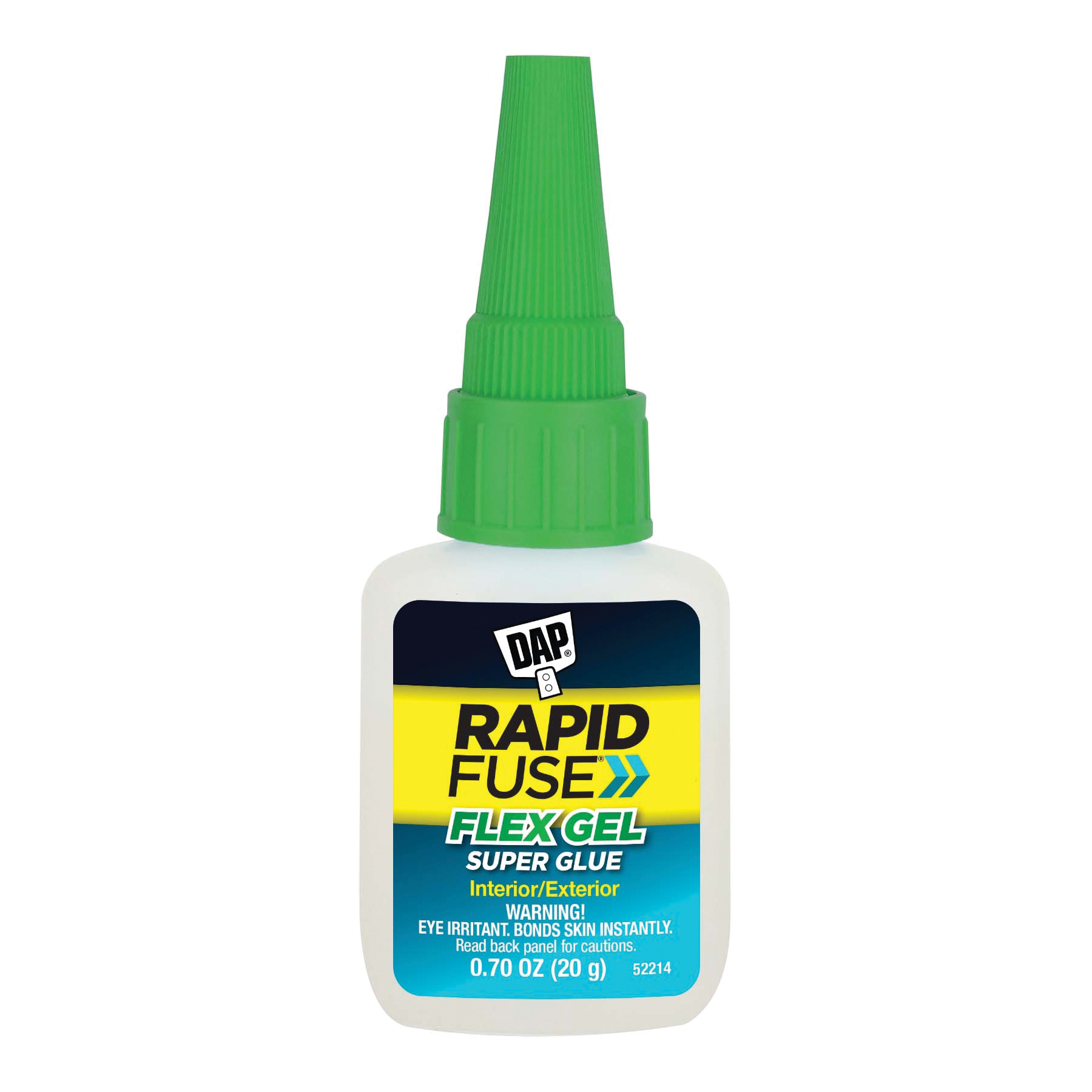 RapidFuse, Flex Gel 7079800163 Super Glue, Liquid, Sharp, Clear, 0.7 oz Bottle