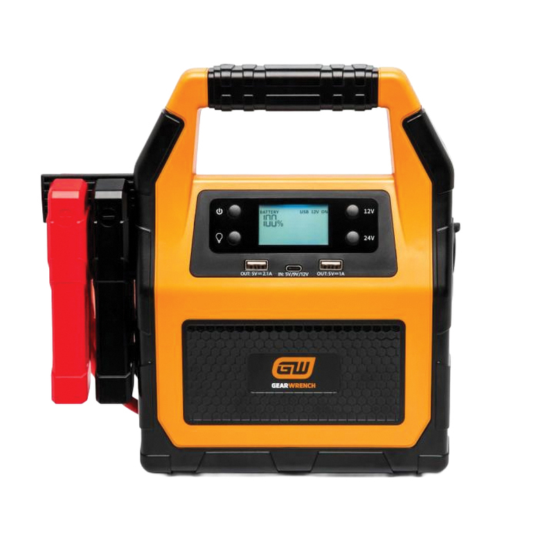 GWLBJ30 Battery Jump Starter and Powerbank, 12/24 V, 3000 A, 4-Cell Battery, Lithium-Ion Battery