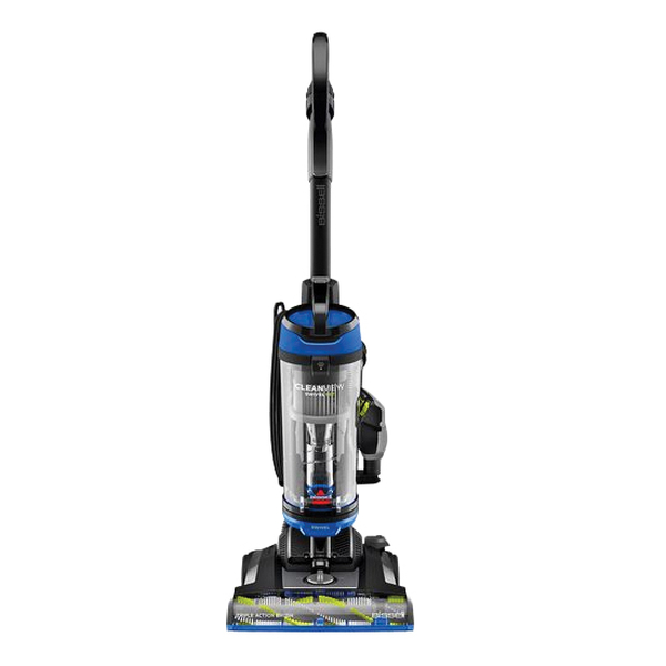 CLEANVIEW 3832 Upright Vacuum Cleaner, Washable Filter, 25 ft L Cord, Black with Cobalt Blue