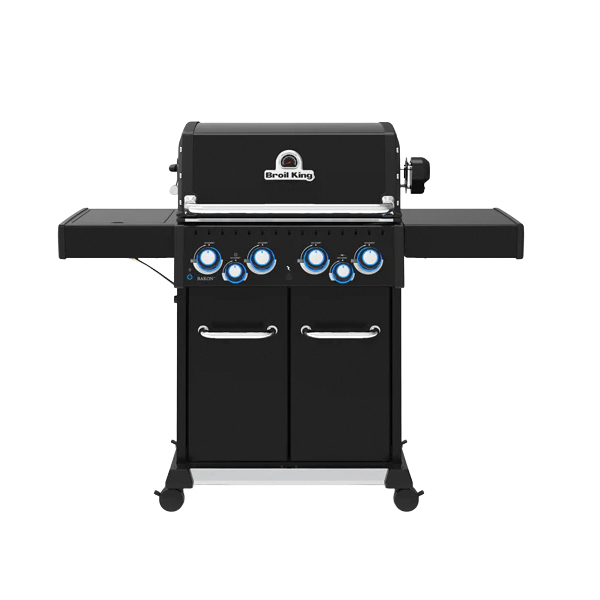 Baron 490 Pro Series 674144 Gas Grill, 40,000 Btu, Liquid Propane, 4-Burner, Smoker Included: No, Black