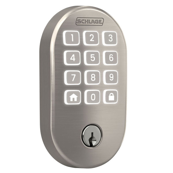 Arrive BE459WBVRMN619 Smart Wi-Fi Deadbolt with Remsen Trim, 1, AAA Grade, Key, Keypad Key, Metal, Satin Nickel
