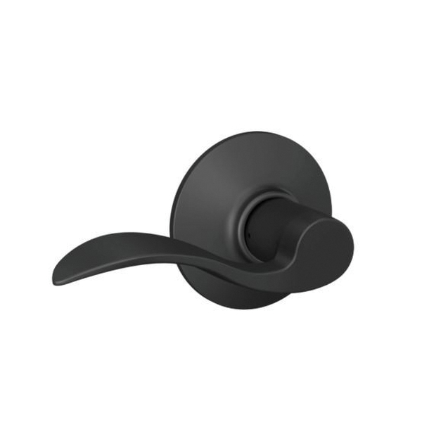 Accent Series F10GACC622 Passage Hall/Closet Door Handle, Lever Handle, Metal, Matte Black, Universal Hand