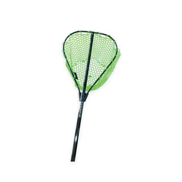 BH-BHLNHV Landing Net, 21-1/2 in L, 16 in W, Silicone, High-Viz Fluorescent Green, 4 ft L Handle