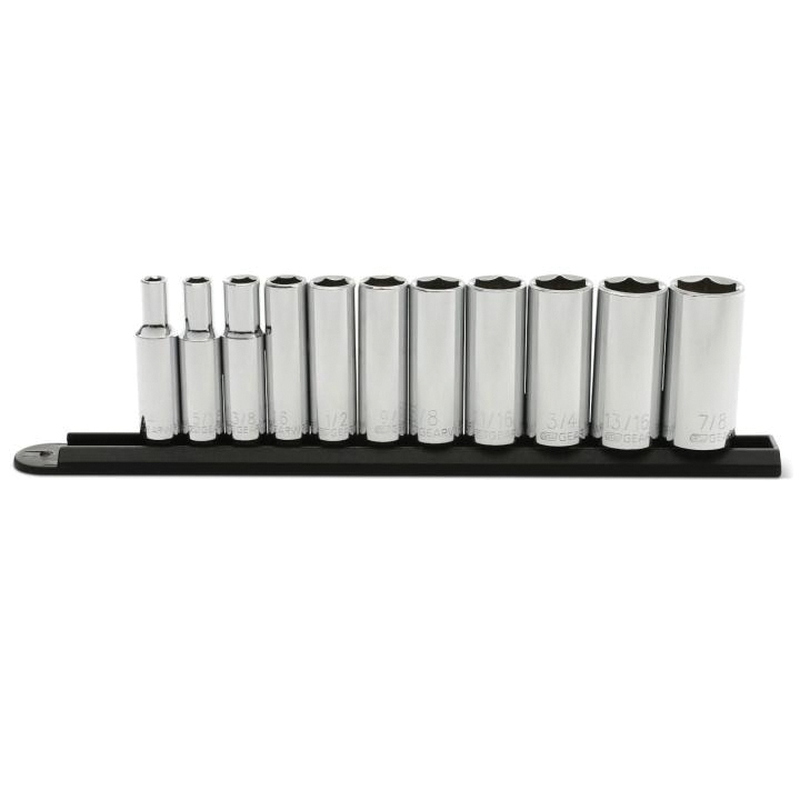 GearWrench 80555 Deep Socket Set, Alloy Steel, Full Polish Chrome