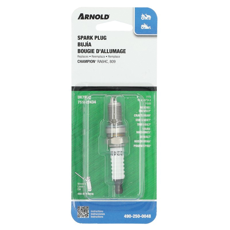 490-250-0048 Spark Plug, Nickel