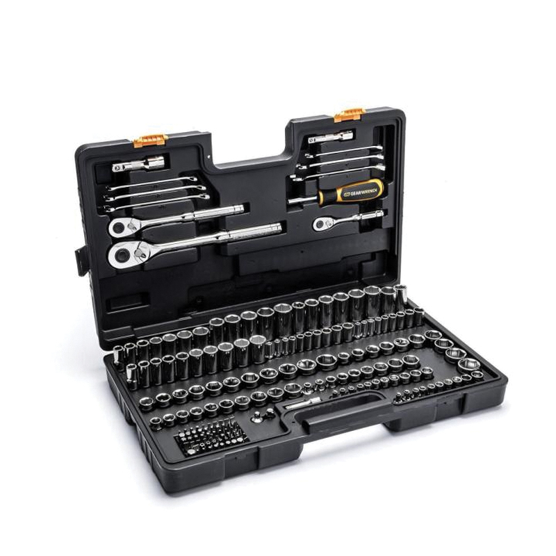 GW72MCBMTS Mechanics Hand Tool Set, 185-Piece, Steel, Chrome