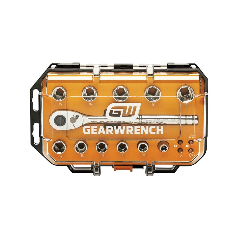 GWSWS38MM16 Mechanics Tool Set, 16-Piece, Chrome