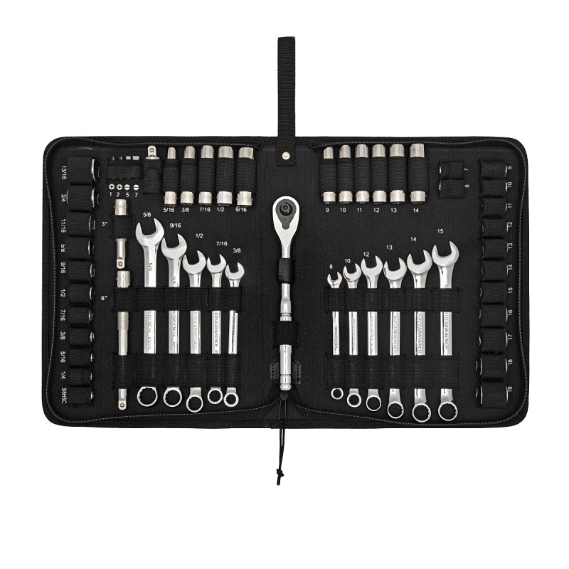 GWCBMTS54P Mechanics Tool Set, 54-Piece, Steel, Chrome
