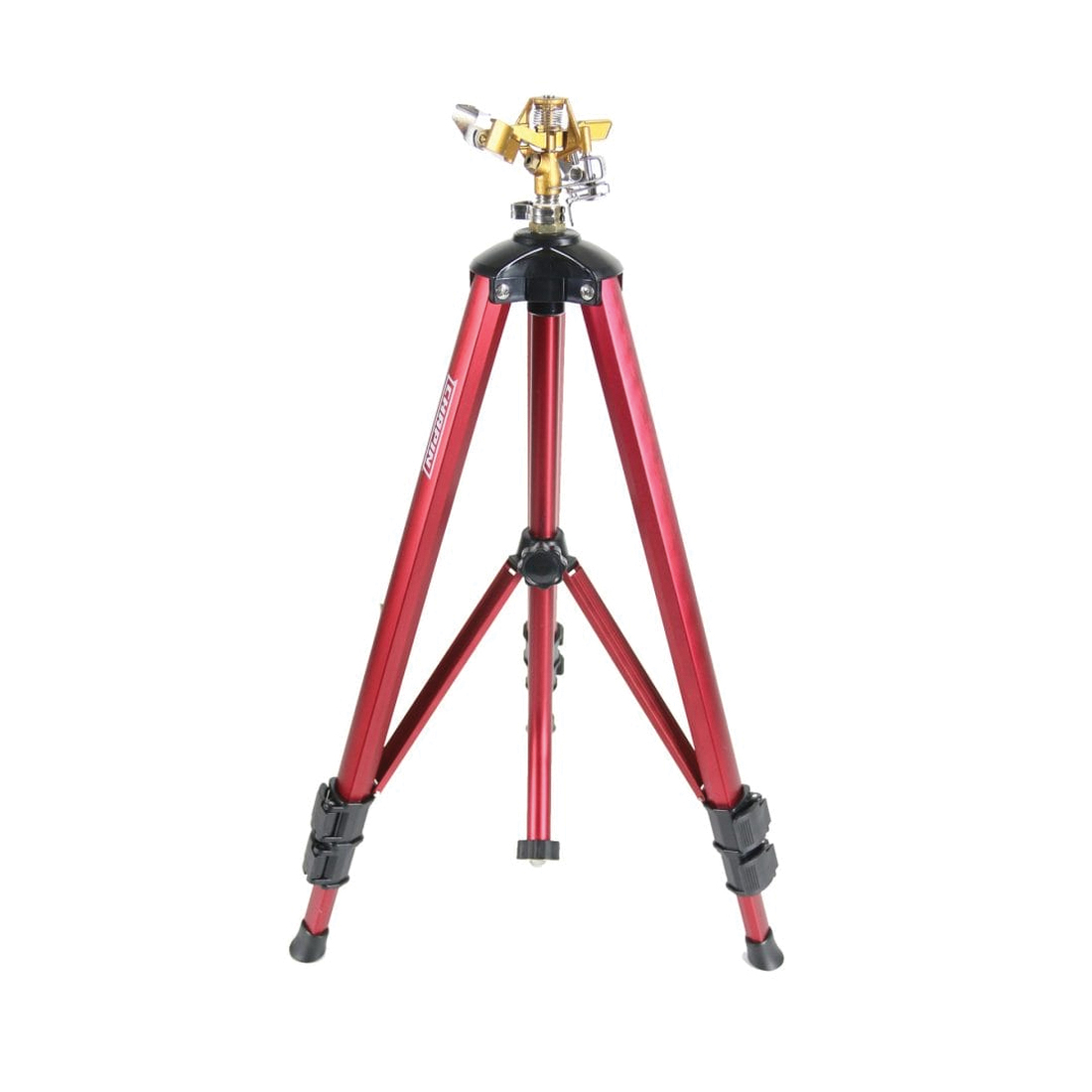 4996 Tripod Lawn Sprinkler with Impact Sprinkler Head, 20 to 35 ft, Brass/Metal/Nitrile