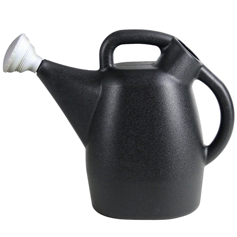 47999 Watering Can, 2 gal Can, Plastic, Black