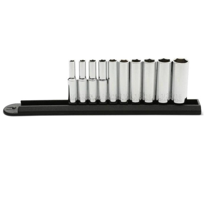 80305G 6-Point Deep SAE Socket Set, Alloy Steel, Full Polished Chrome