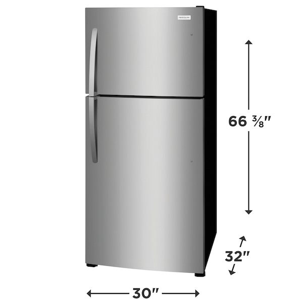 Frigidaire FFHT2022AS Garage Ready Top Freezer Refrigerator, 20 cu-ft Refrigerator, 5.4 cu-ft Freezer, Stainless Steel - 2