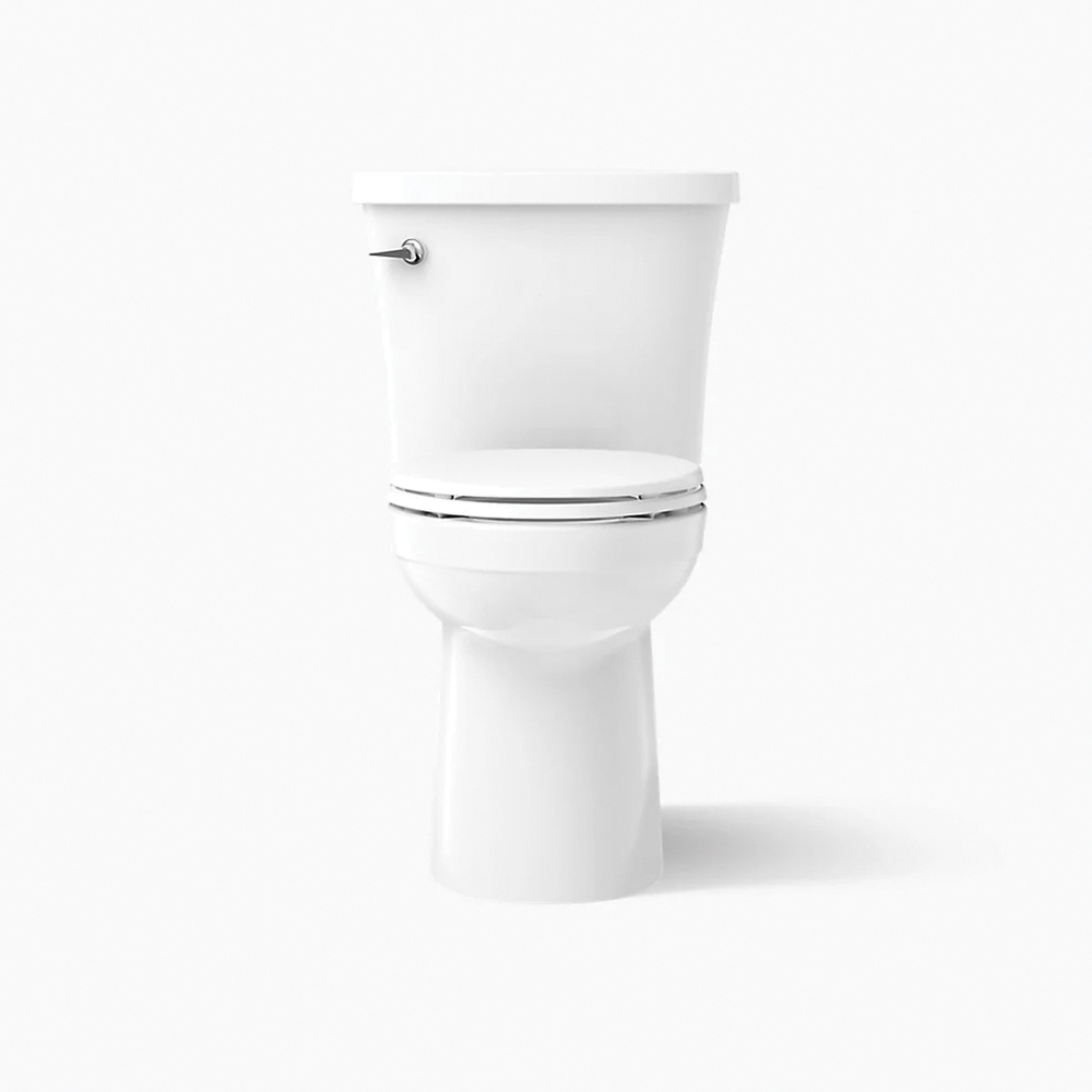 Kohler Kingston The Complete Solution Series K-26077-0 2-Piece Toilet, Elongated Bowl, 1.28 gpf Flush, 12 in Rough-In - 2