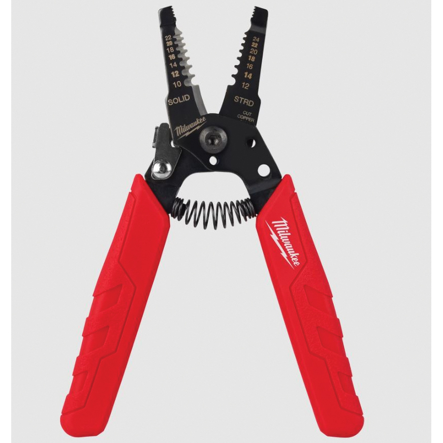 Milwaukee 48-22-3044 Wire Stripper and Cutter, 24 to 12 AWG Stranded, 22 to 10 AWG Solid Cutting Capacity, 6.51 in OAL - 3