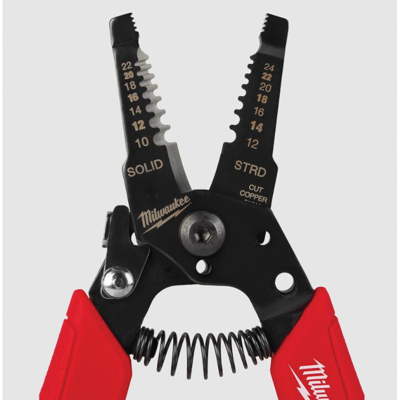 Milwaukee 48-22-3044 Wire Stripper and Cutter, 24 to 12 AWG Stranded, 22 to 10 AWG Solid Cutting Capacity, 6.51 in OAL - 4