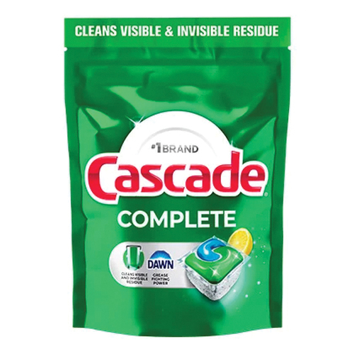 Complete ActionPacs 80797043 Dishwasher Detergent, 8.5 oz Bag, Pods, Lemon