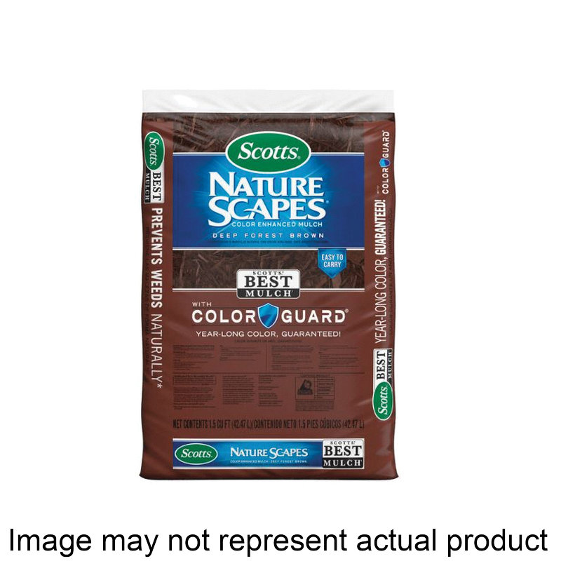 Scotts Nature Scapes 88659444 Color Enhanced Mulch, Deep Forest Brown, 1.5 cu-ft - 2