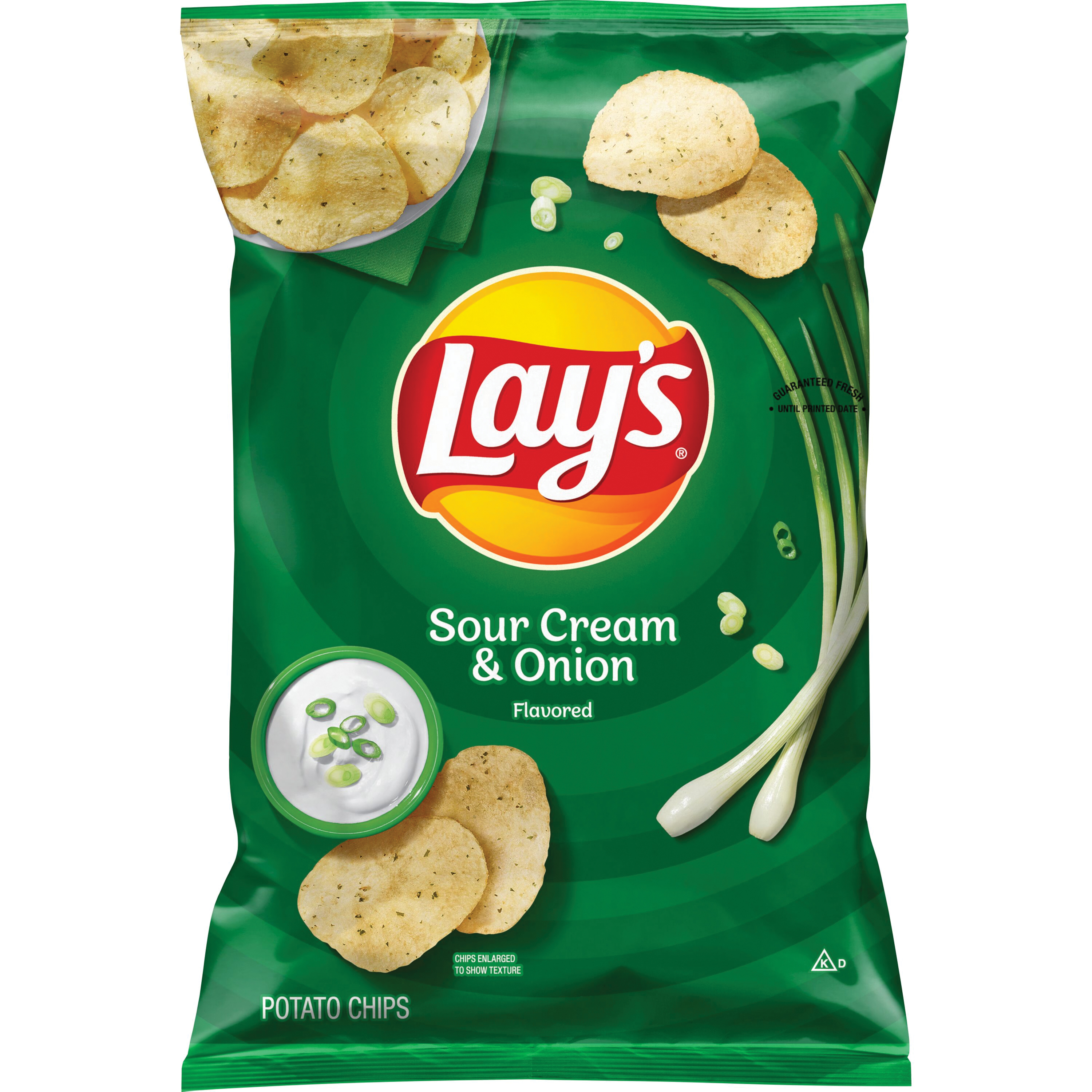 028400199636 Potato Chip, Onion, Sour Cream, 7.75 oz Bag