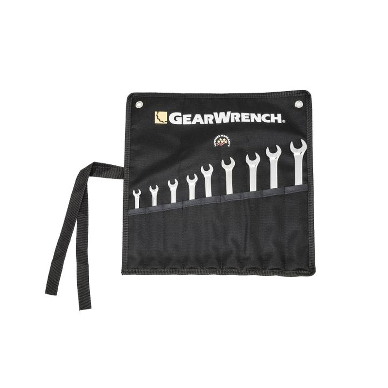 81932 Combination Wrench Set, 9-Piece, Steel, Chrome
