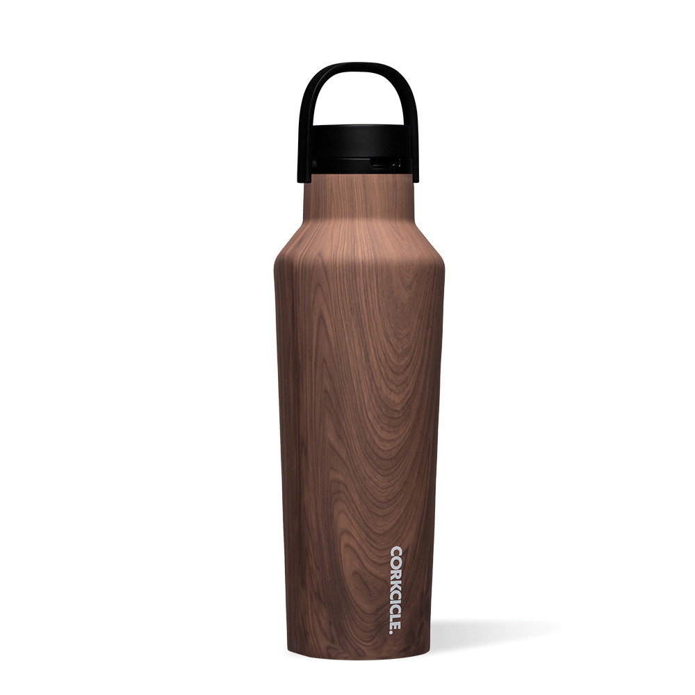 Classic Sport Canteen Series 2020PWW Water Bottle, 20 oz, Stainless Steel/Silicone, Walnut Wood, Leakproof Lid
