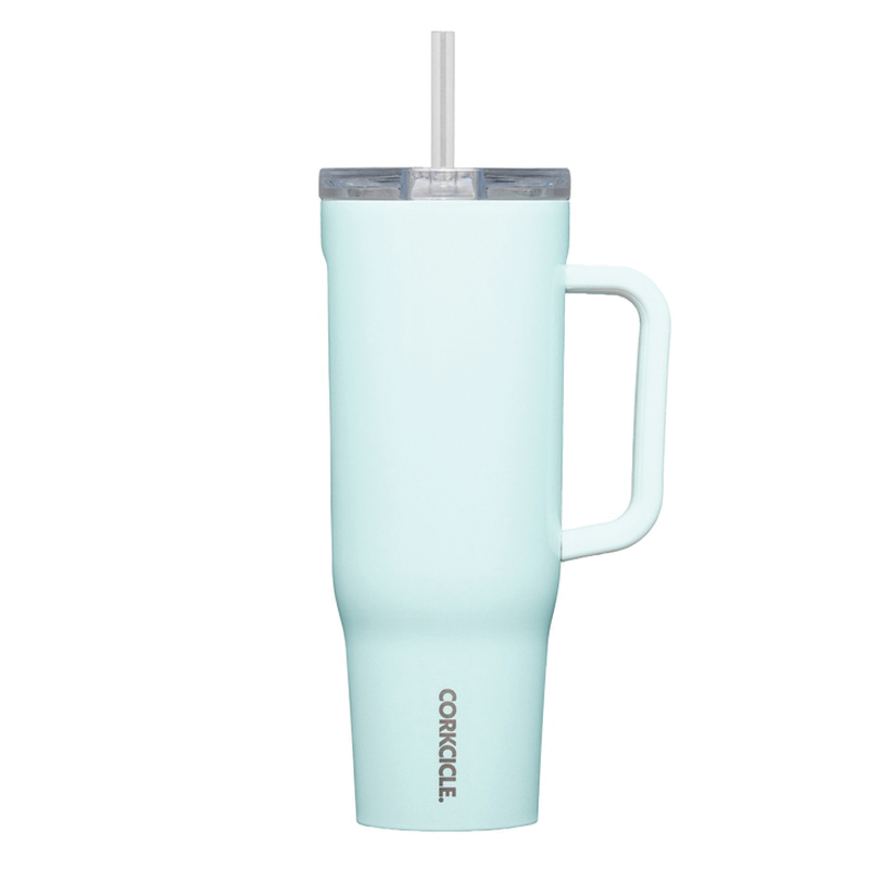 2240GPB Tumbler, 40 oz, Sip Plus Straw Lid, Steel, Gloss Powder Blue, Insulated