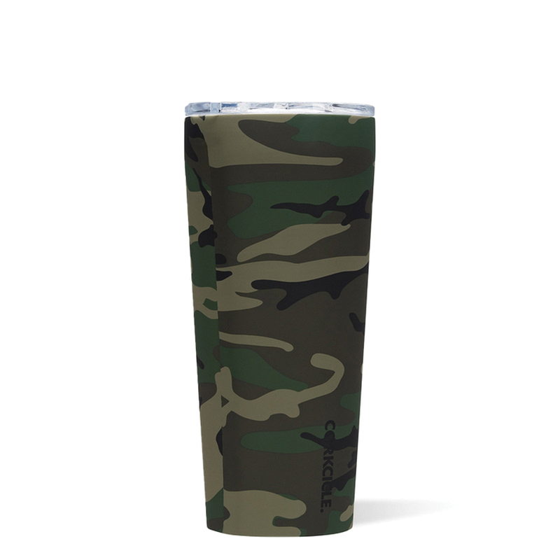 2124PWC Classic Tumbler, 24 oz, Shatterproof, Sliding Lid, Stainless Steel, Woodland Camo, Insulated
