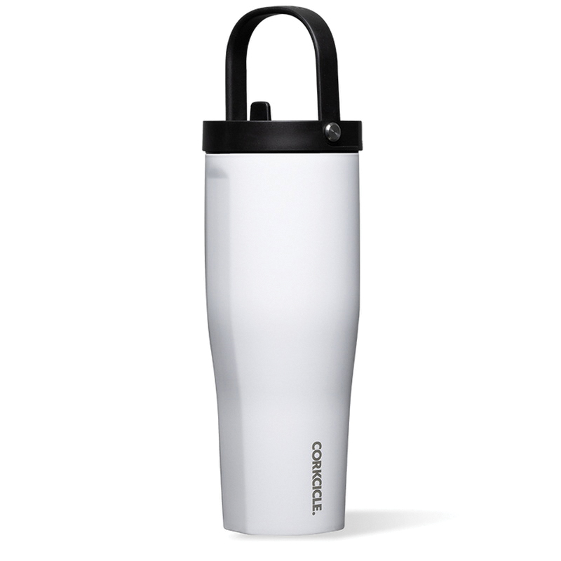 Go Cup XL Series 2830GW Tumbler, 30 oz, Stainless Steel, Gloss White, Insulated