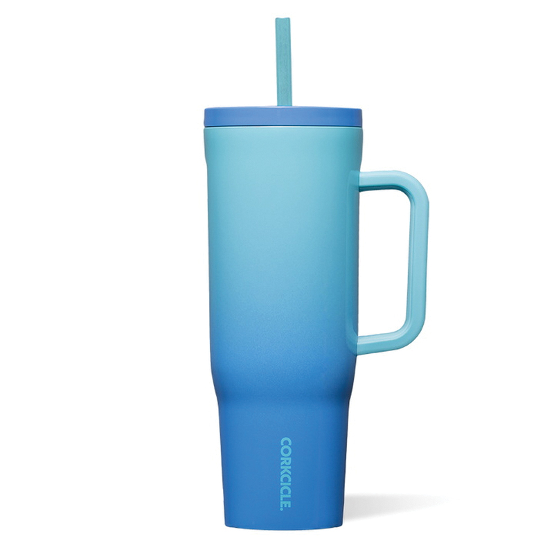 2240CBBB Tumbler, 40 oz, Sip Plus Straw Lid, Steel, Boom Box Blue, Insulated