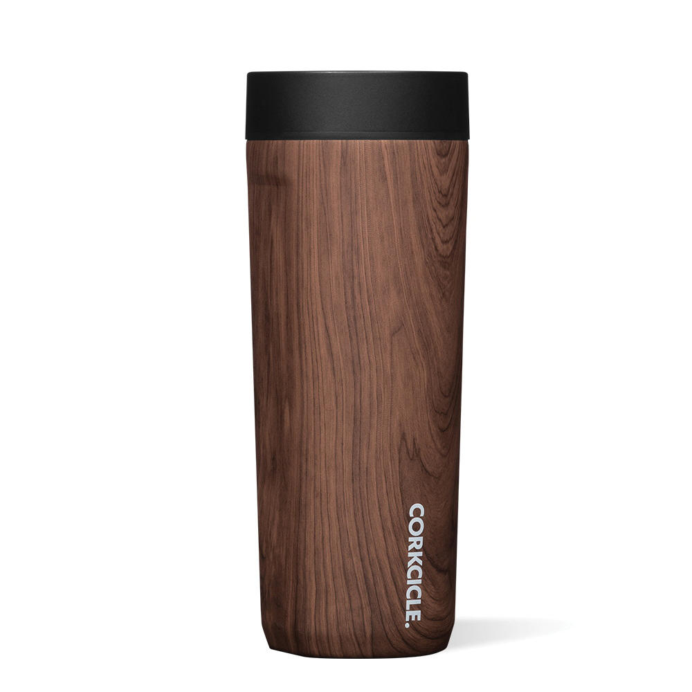 Sierra Series 2817PWW Commuter Cup Travel Coffee Mug, 17 oz, Ceramic, Walnut Wood