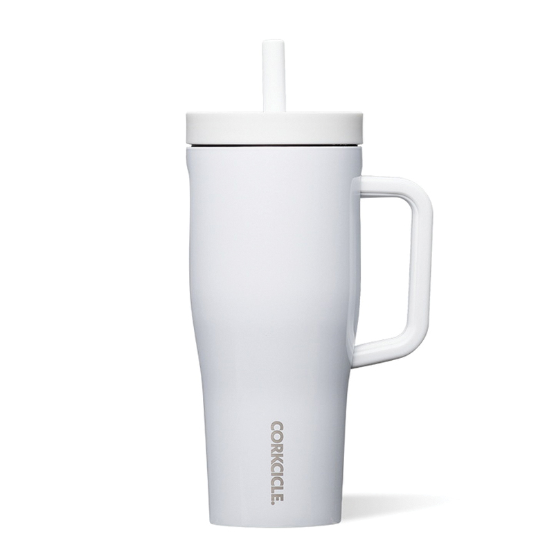 2222GW Leakproof Tumbler, 22 oz, Twist to Lock Lid, Steel, Gloss White, Insulated