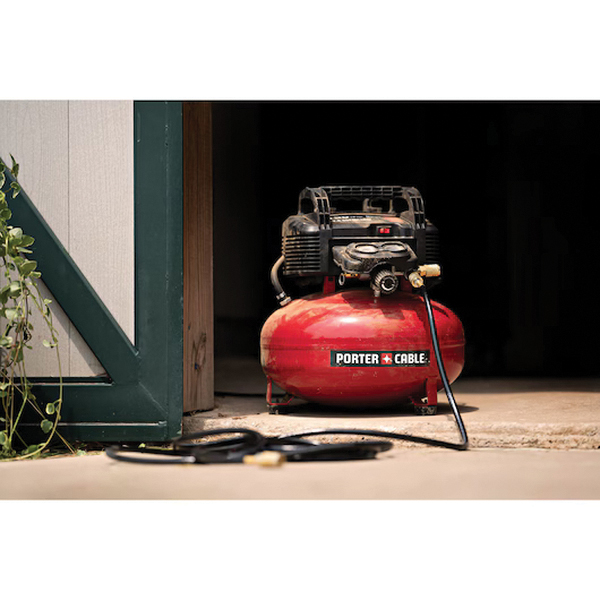 Porter-Cable C2002-ECOM Portable Electric Air Compressor, Tool Only, 6 gal Tank, 0.8 hp, 120 V, 150 psi Pressure