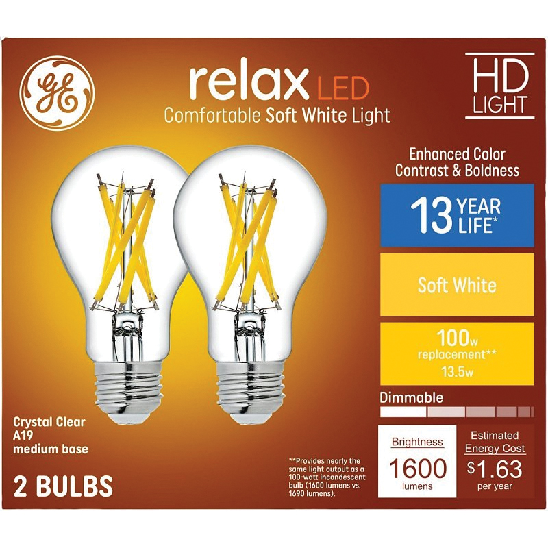 Refresh Series 93129470 LED Bulb, General-Purpose, A19 Lamp, 100 W Equivalent, E26 Medium Lamp Base, Dimmable