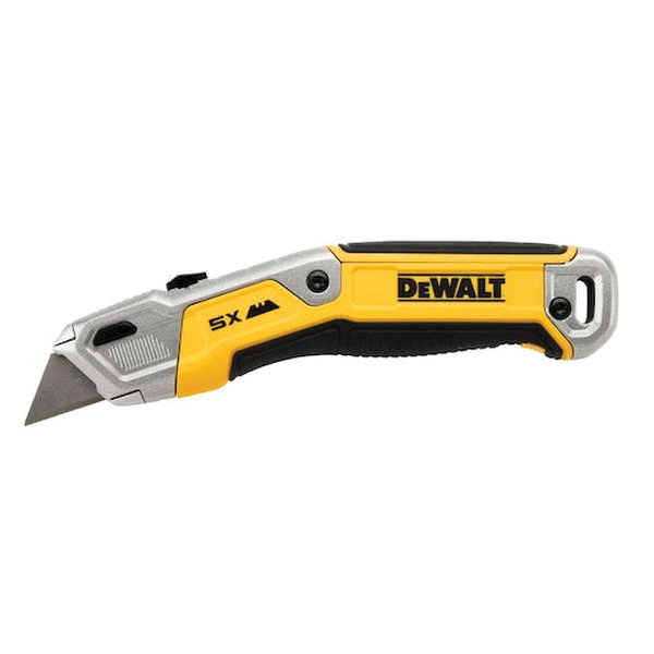 DWHT10998 Retractable Utility Knife, Steel Blade, Ergonomic Handle, Black/Yellow Handle
