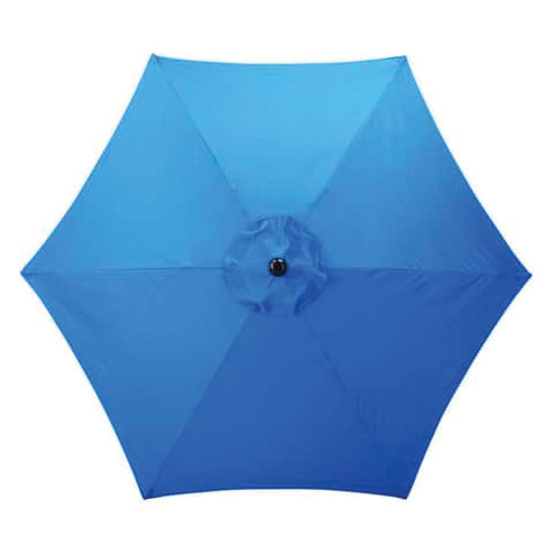 8128230 Tiltable Market Umbrella, 9 ft W Canopy, Aluminum Frame, Polyester Fabric, Royal Blue Fabric