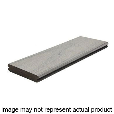 Transcend Lineage BC010612TLG01 Grooved-Edge Decking Board, 12 ft L, 6 in W, 1 in T, Thermoplastic/Wood, Biscayne