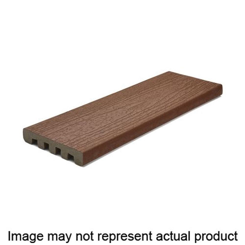 Enhance Basics BD010616E2S01 Square-Edge Decking Board, 16 ft L, 6 in W, 1 in T, Thermoplastic/Wood, Beach Dune