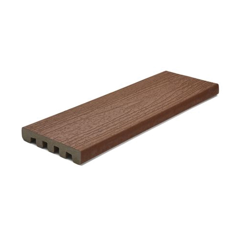 Enhance Basics SD010620E2S01 Square-Edge Decking Board, 20 ft L, 6 in W, 1 in T, Thermoplastic/Wood, Saddle