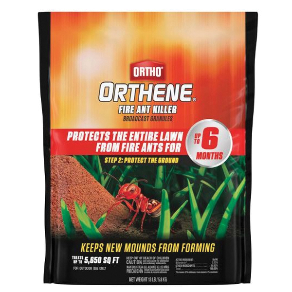 Orthene 4662801 Fire Ant Killer, Solid, Spreader Application, Residential Lawn Space, 13 lb Bag