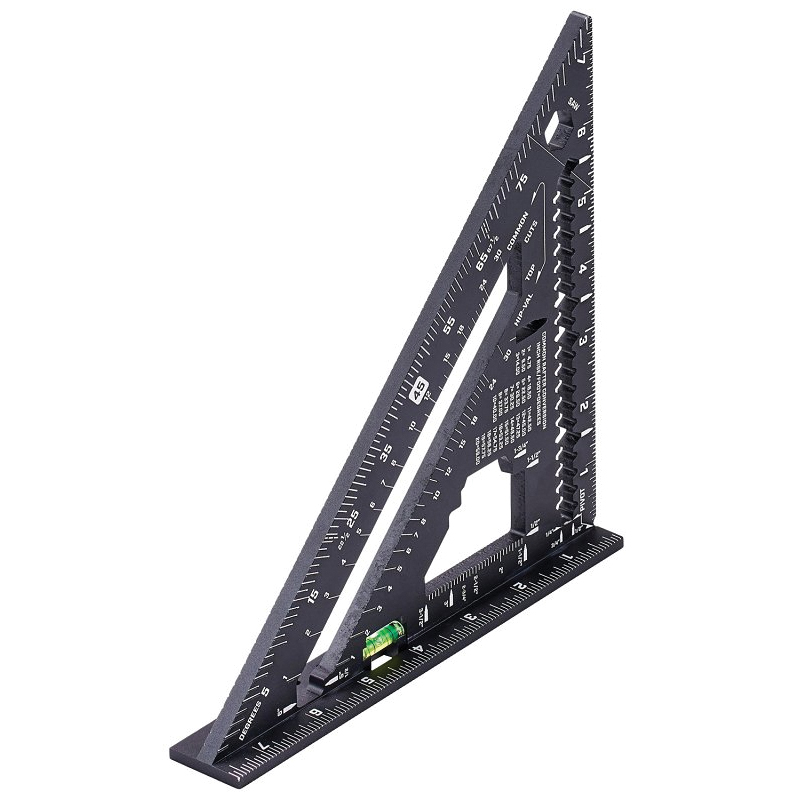 SPEC-SQ-RAF7-E Rafter Square with Vial, 1/16 in Graduation