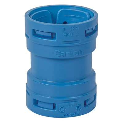A240F2-10R ENT Coupling, 1 in, 1.74 in Dia, 2.3 in L, Polycarbonate, Blue