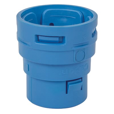 A253F2-10R ENT Adapter, 1 in Snap-In Male, 1.74 in Dia, 1.91 in L, Polycarbonate, Blue