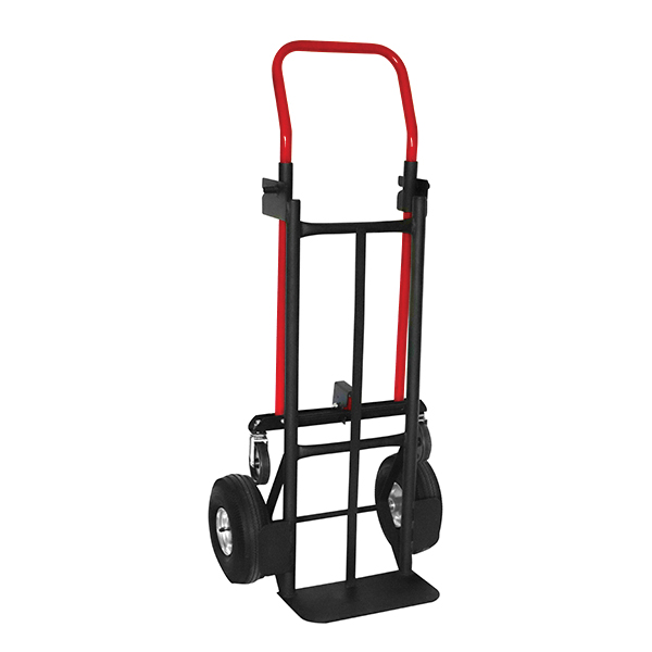 CHT2N1 Convertible Hand Truck, 800 lb, 8 in L Platform, 2-Wheel, Pneumatic Wheel, Steel