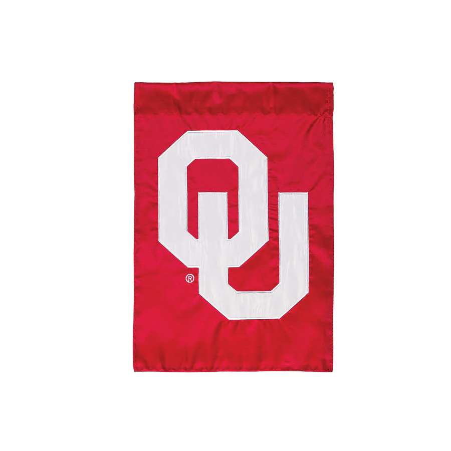 16A974 Garden Flag, 18 in L, 12-1/2 in W, University of Oklahoma, Nylon