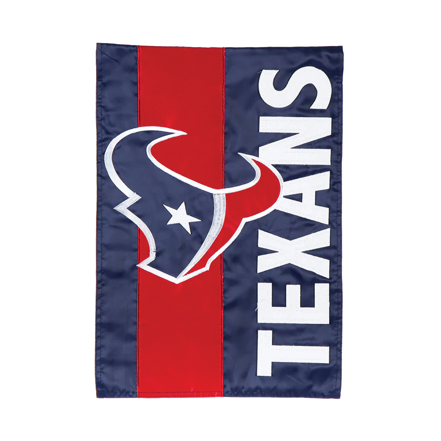 16SF3812 Garden Flag, 18 in L, 12-1/2 in W, Texans, Nylon