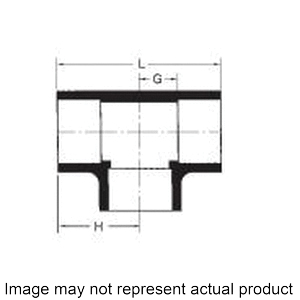 401-010 Tee, 1 in, Socket, PVC, SCH 40 Schedule