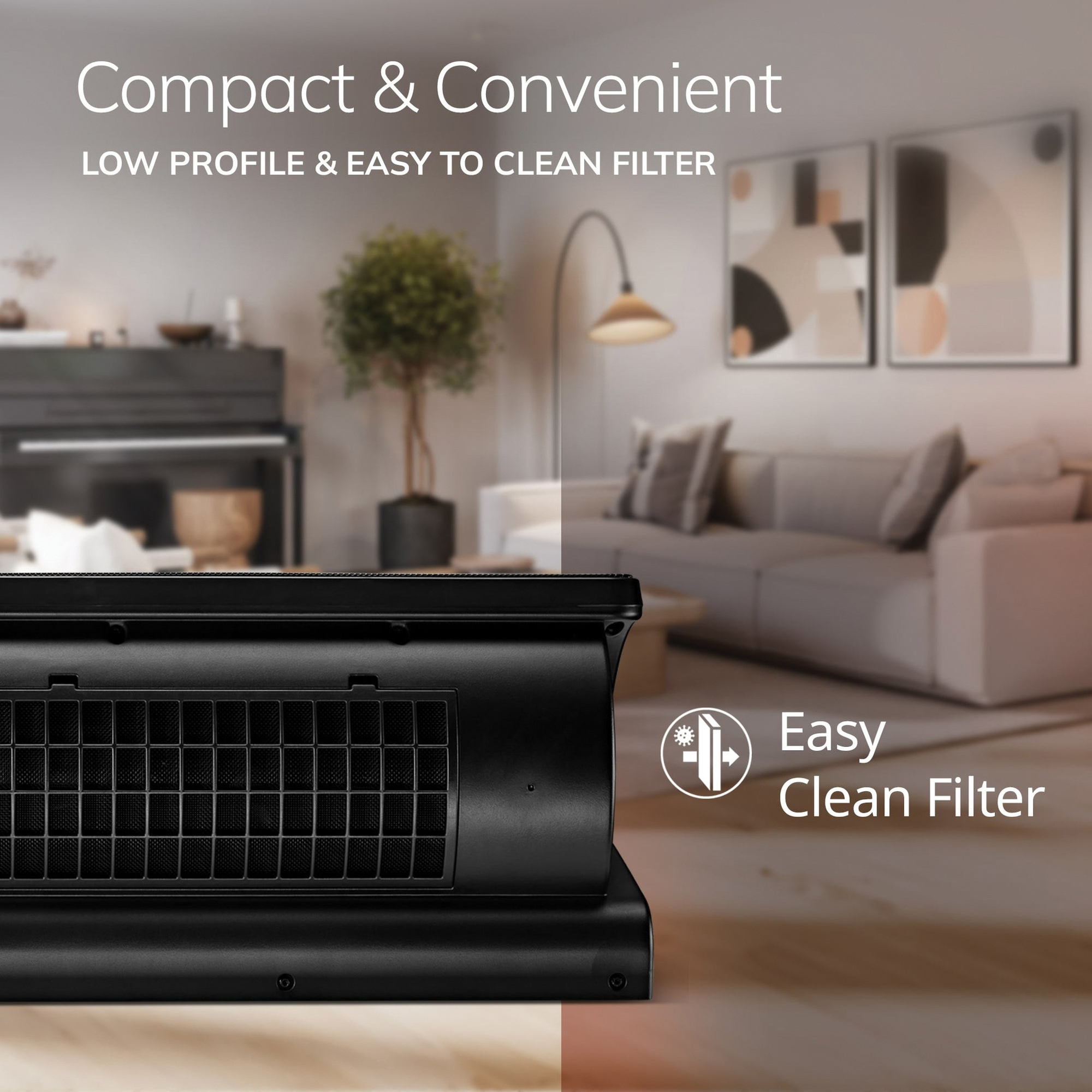 Baseboard Space Heater with Remote Control, Lasko, 7.5 to 12.5 A, 900 to 1500 W, Black - 3