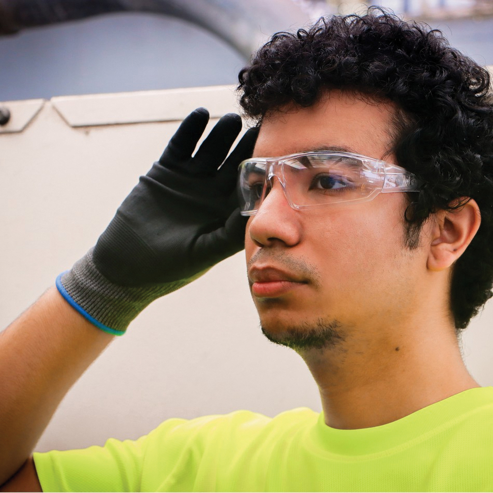 GE 14 Series GE114C Safety Glasses, Anti-Scratch Lens, Polycarbonate Lens, Frameless Frame, Clear Frame - 4