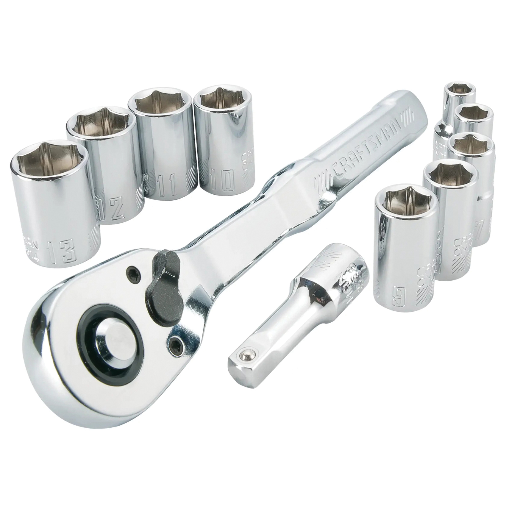 CMMT34871 Mechanics Tool Set, Steel, Polished Chrome